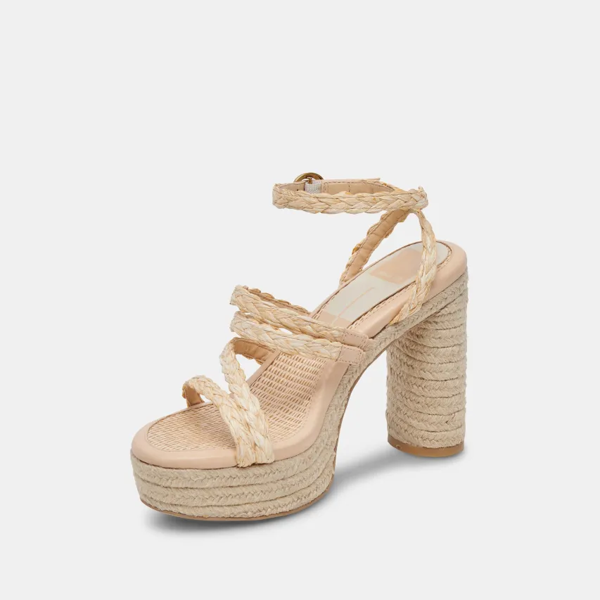 CATINA HEELS LT NATURAL RAFFIA^Dolce Vita Online
