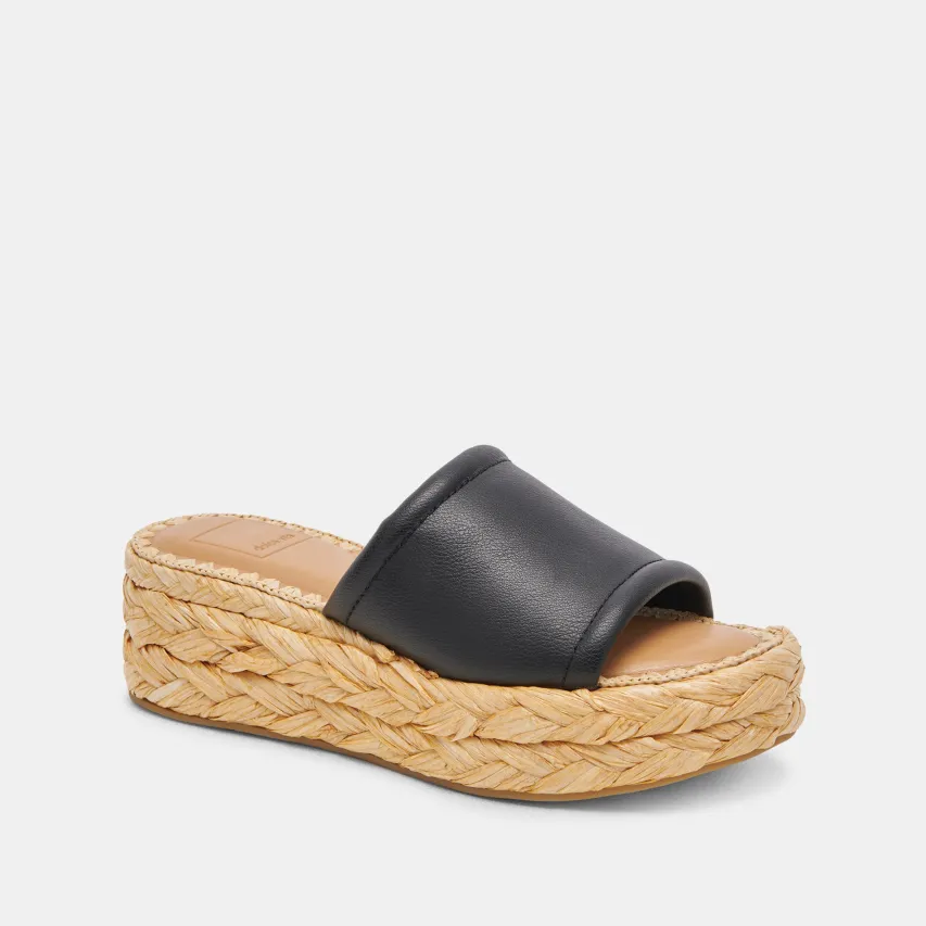 CHAVI SANDALS BLACK LEATHER^Dolce Vita Clearance