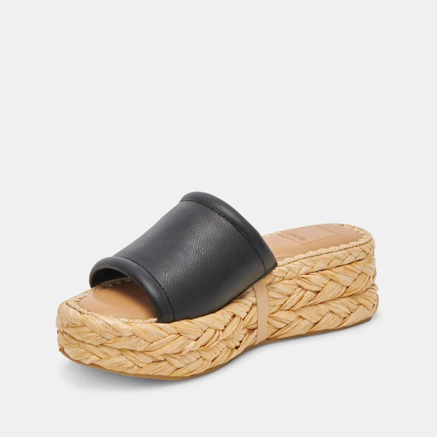CHAVI SANDALS BLACK LEATHER^Dolce Vita Clearance