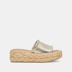 CHAVI SANDALS LIGHT GOLD METALLIC LEATHER^Dolce Vita New