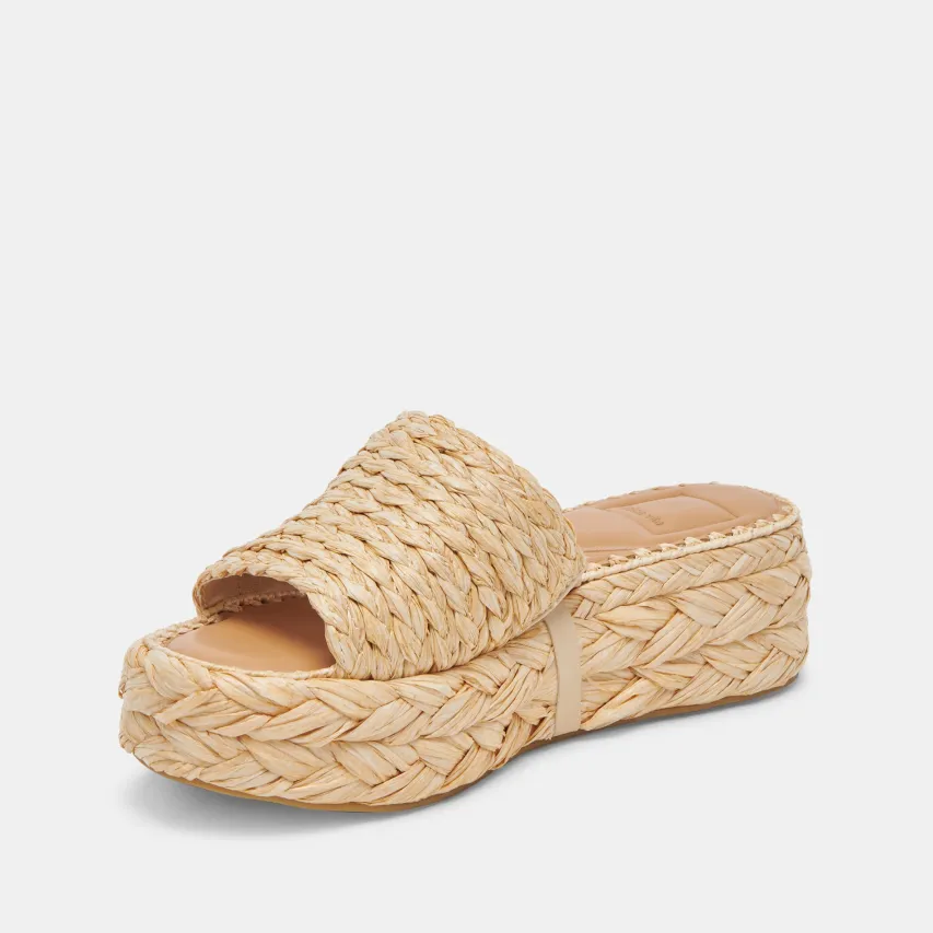 CHAVI SANDALS LT NATURAL RAFFIA^Dolce Vita Hot