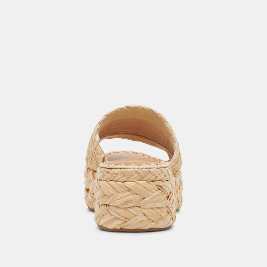 CHAVI WIDE SANDALS LT NATURAL RAFFIA^Dolce Vita Online