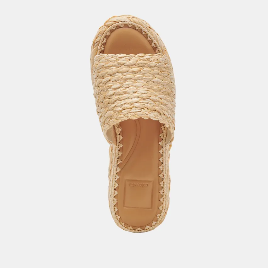 CHAVI WIDE SANDALS LT NATURAL RAFFIA^Dolce Vita Online