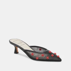 CLAIRE HEELS BLACK RED MESH^Dolce Vita Clearance