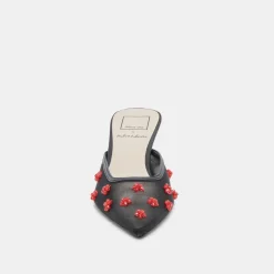 CLAIRE HEELS BLACK RED MESH^Dolce Vita Clearance
