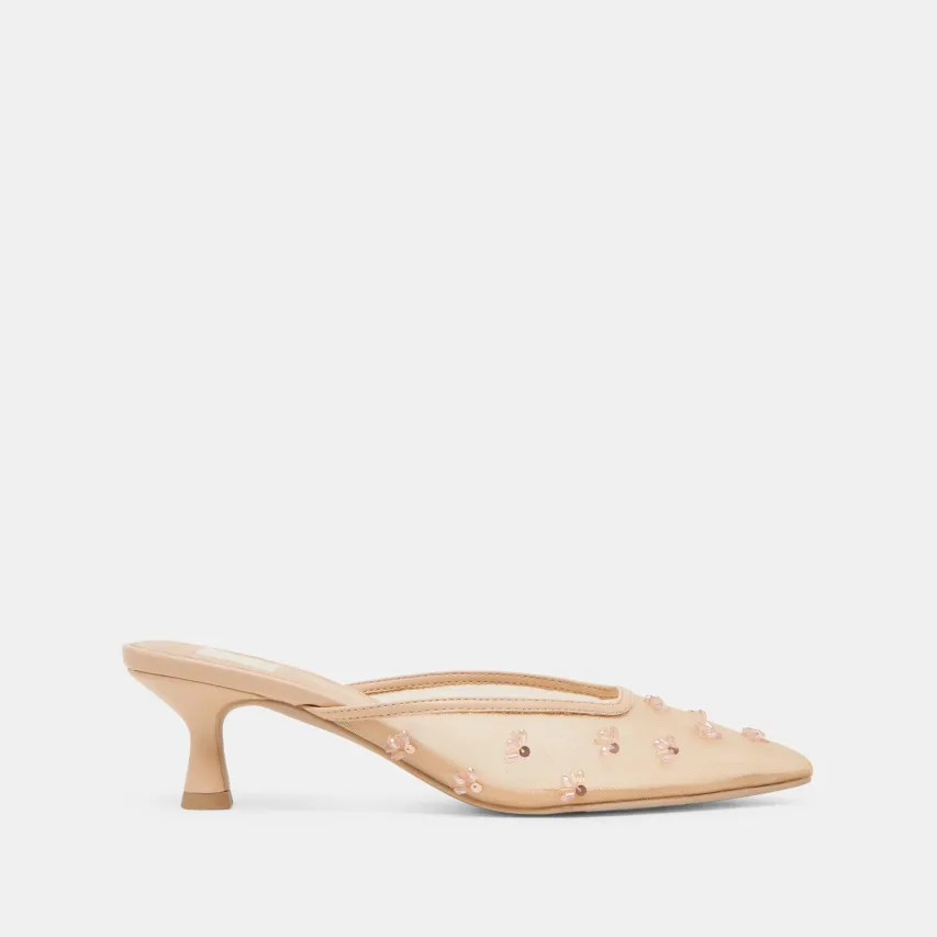 CLARA HEELS FRENCH VANILLA MESH^Dolce Vita New