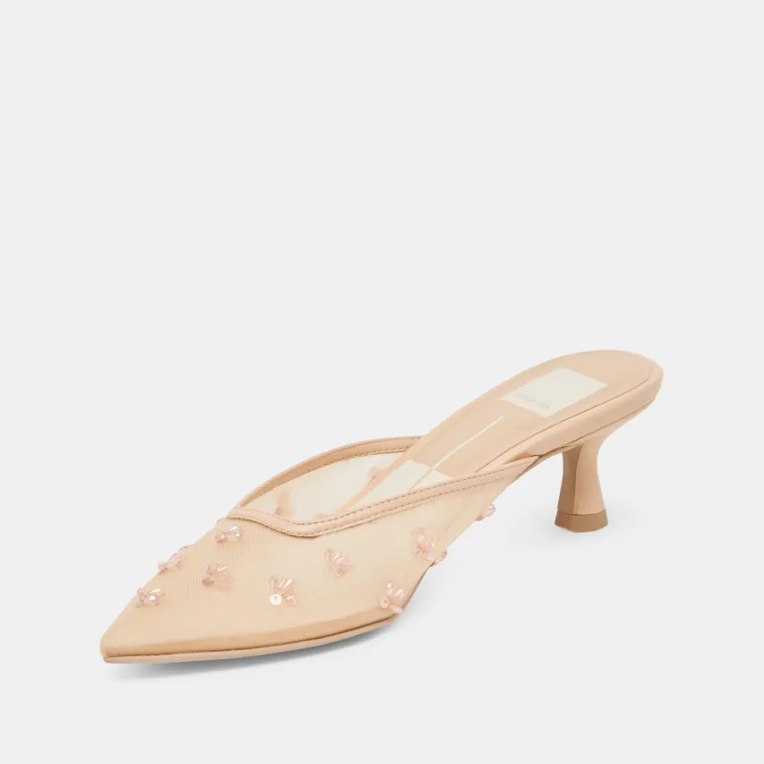 CLARA HEELS FRENCH VANILLA MESH^Dolce Vita New
