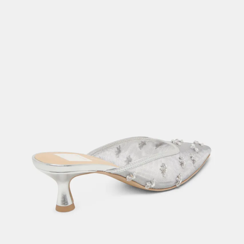 CLARA HEELS SILVER MESH^Dolce Vita Online