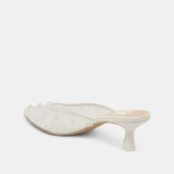 CLARA PEARL HEELS TRUE WHITE DAISY MESH^Dolce Vita New