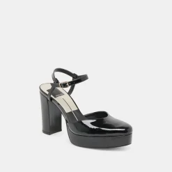 CLAUD HEELS MIDNIGHT PATENT LEATHER^Dolce Vita Hot