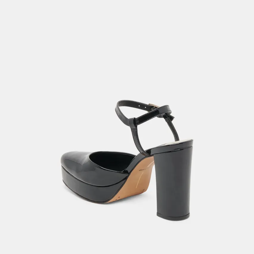CLAUD HEELS MIDNIGHT PATENT LEATHER^Dolce Vita Hot