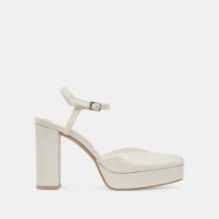 CLAUD HEELS WHITE SATIN^Dolce Vita Fashion