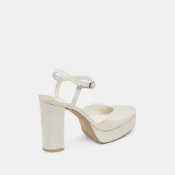 CLAUD HEELS WHITE SATIN^Dolce Vita Fashion