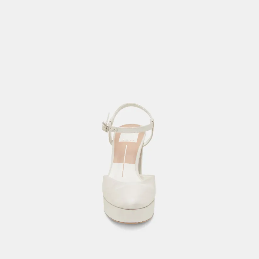 CLAUD HEELS WHITE SATIN^Dolce Vita Fashion