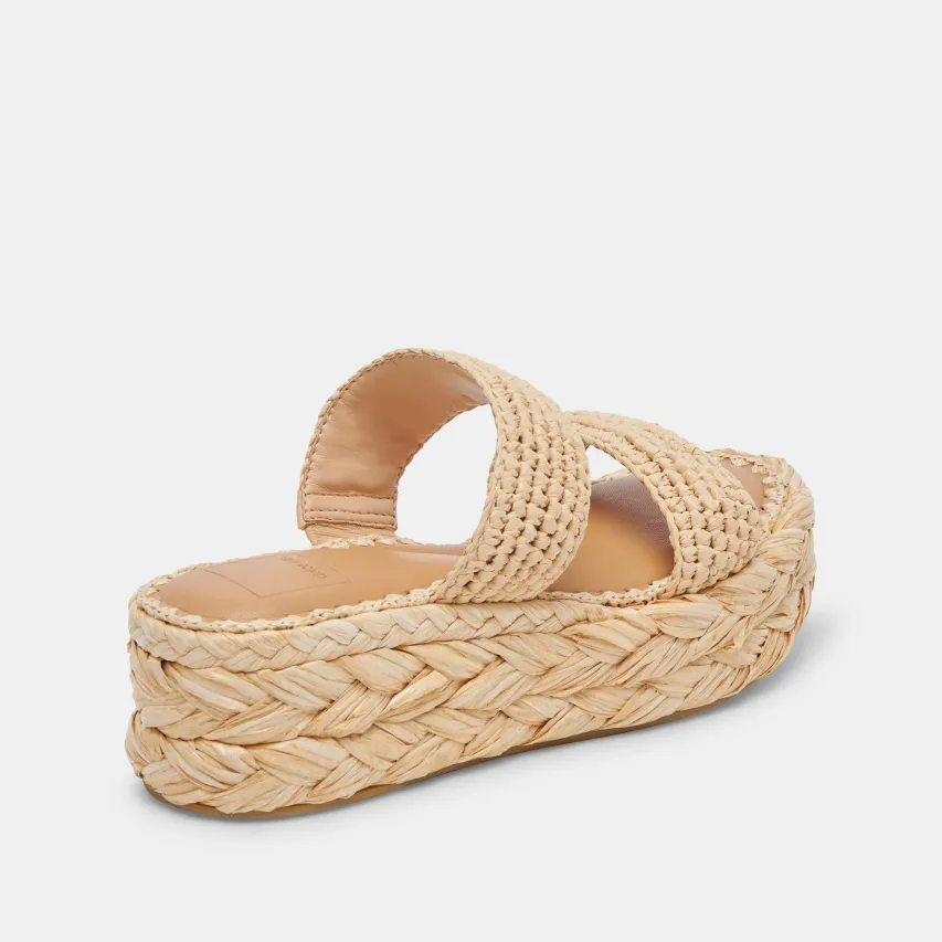 CORLA SANDALS LT NATURAL RAFFIA^Dolce Vita Outlet