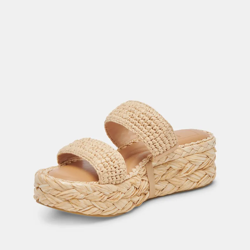 CORLA SANDALS LT NATURAL RAFFIA^Dolce Vita Outlet