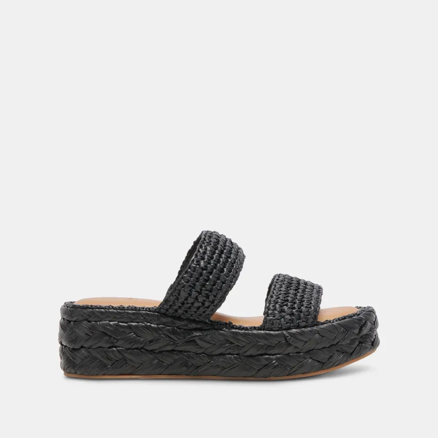 CORLA SANDALS ONYX RAFFIA^Dolce Vita Outlet