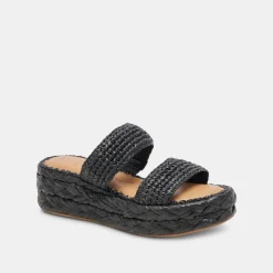 CORLA SANDALS ONYX RAFFIA^Dolce Vita Outlet