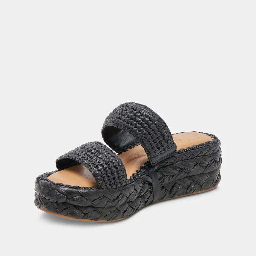 CORLA SANDALS ONYX RAFFIA^Dolce Vita Outlet