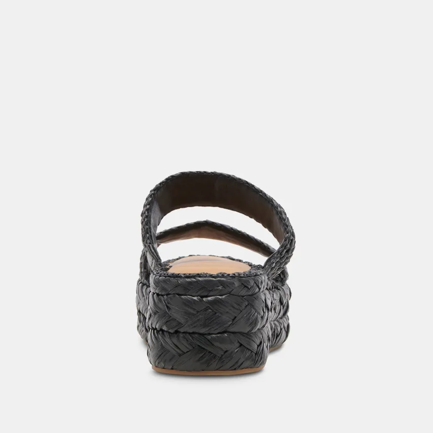CORLA SANDALS ONYX RAFFIA^Dolce Vita Outlet
