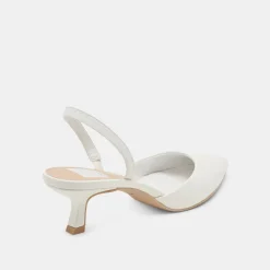 CORSA HEELS TRUE WHITE LEATHER^Dolce Vita Clearance