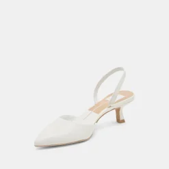 CORSA HEELS TRUE WHITE LEATHER^Dolce Vita Clearance