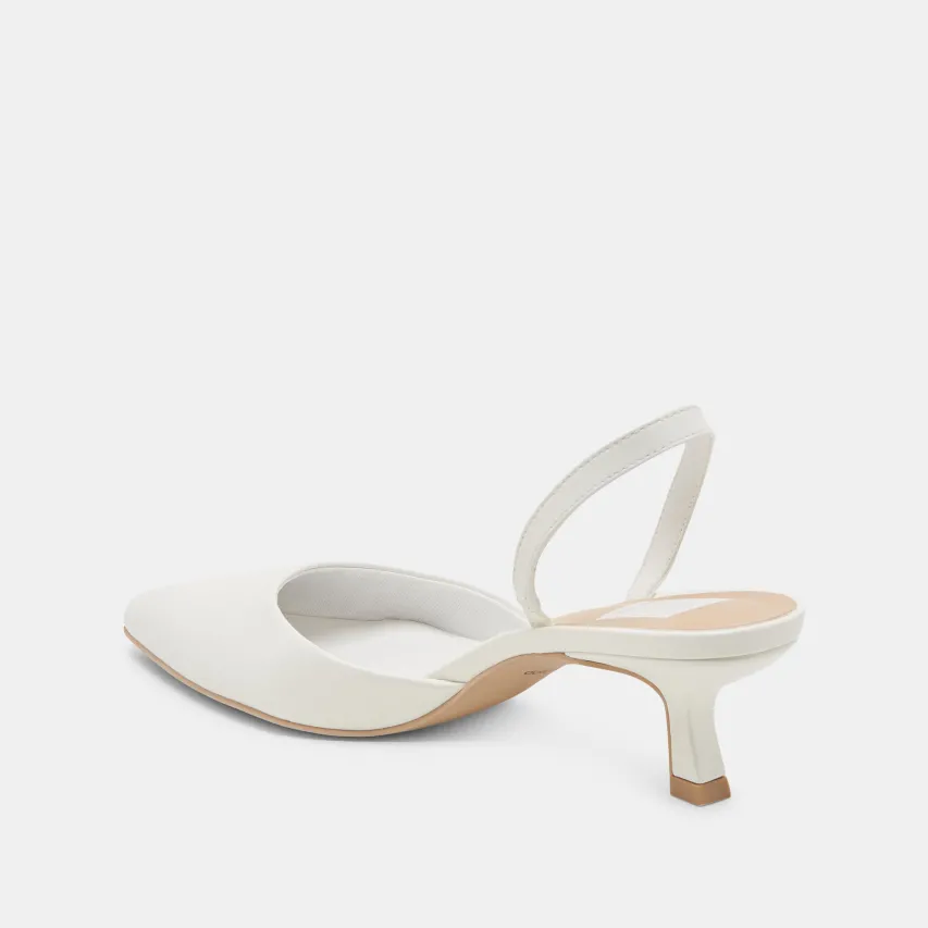 CORSA HEELS TRUE WHITE LEATHER^Dolce Vita Clearance