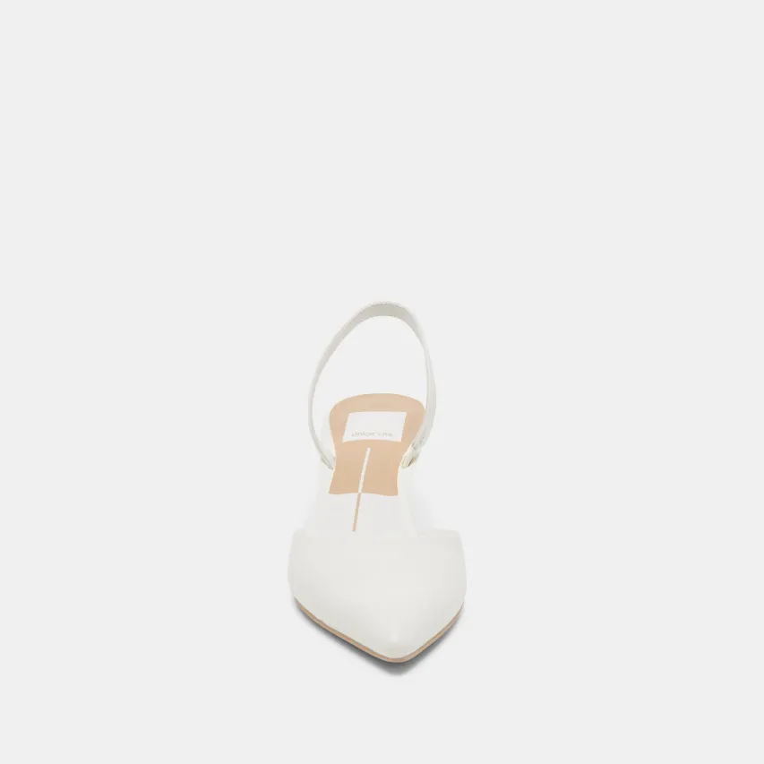 CORSA HEELS TRUE WHITE LEATHER^Dolce Vita Clearance