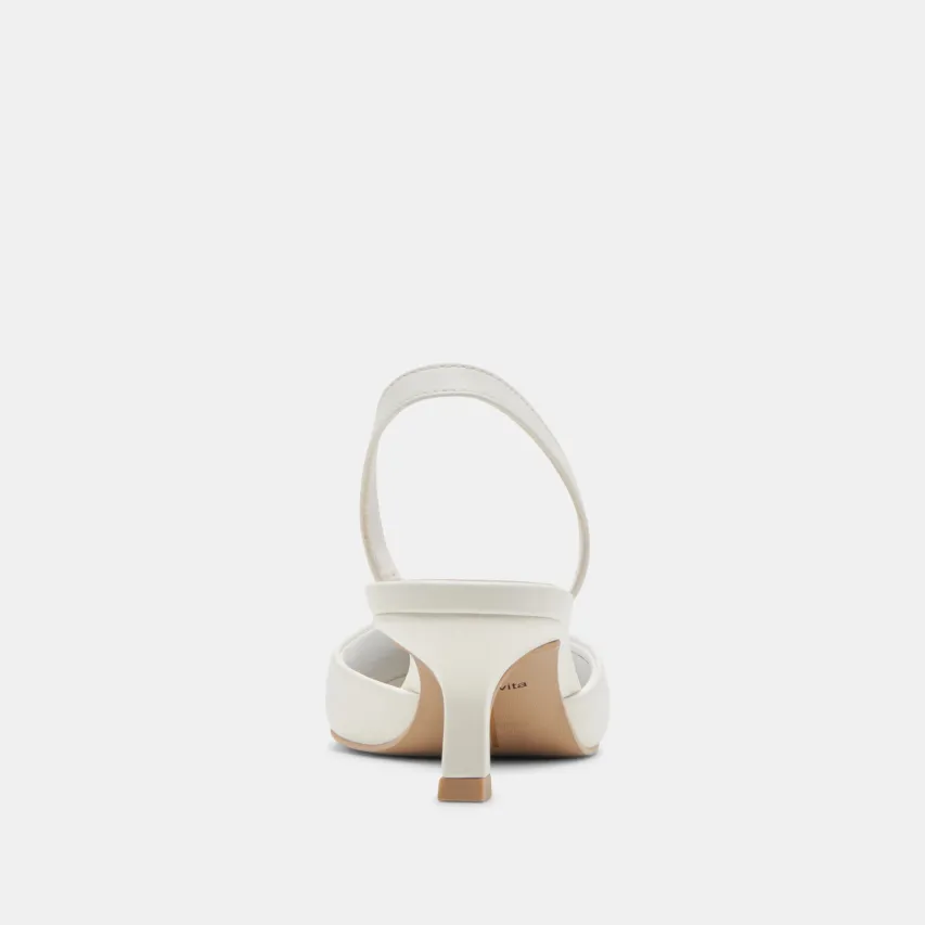 CORSA HEELS TRUE WHITE LEATHER^Dolce Vita Clearance