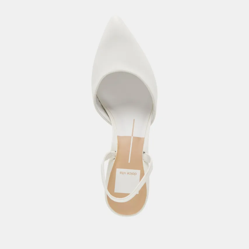 CORSA HEELS TRUE WHITE LEATHER^Dolce Vita Clearance