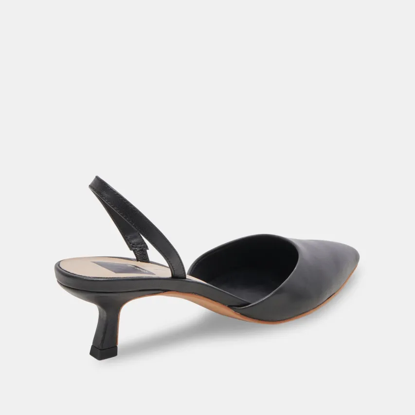 CORSA WIDE HEELS BLACK LEATHER^Dolce Vita Discount