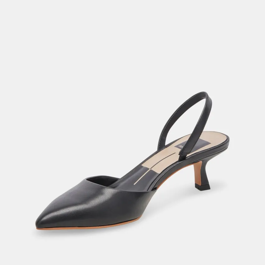 CORSA WIDE HEELS BLACK LEATHER^Dolce Vita Discount