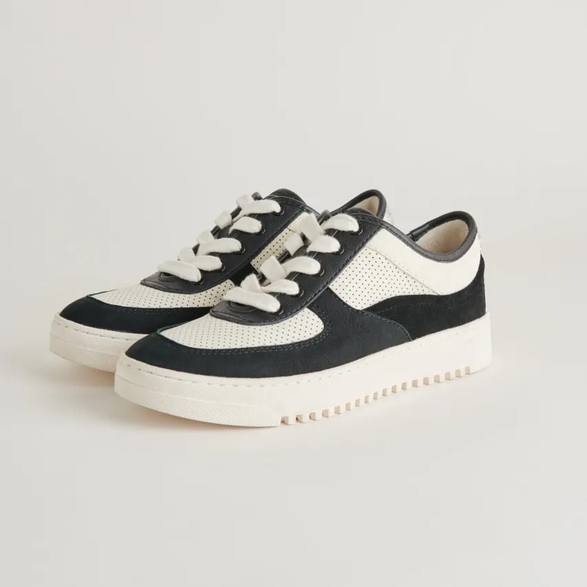 CYRIL SNEAKERS BLACK WHITE LEATHER^Dolce Vita Online