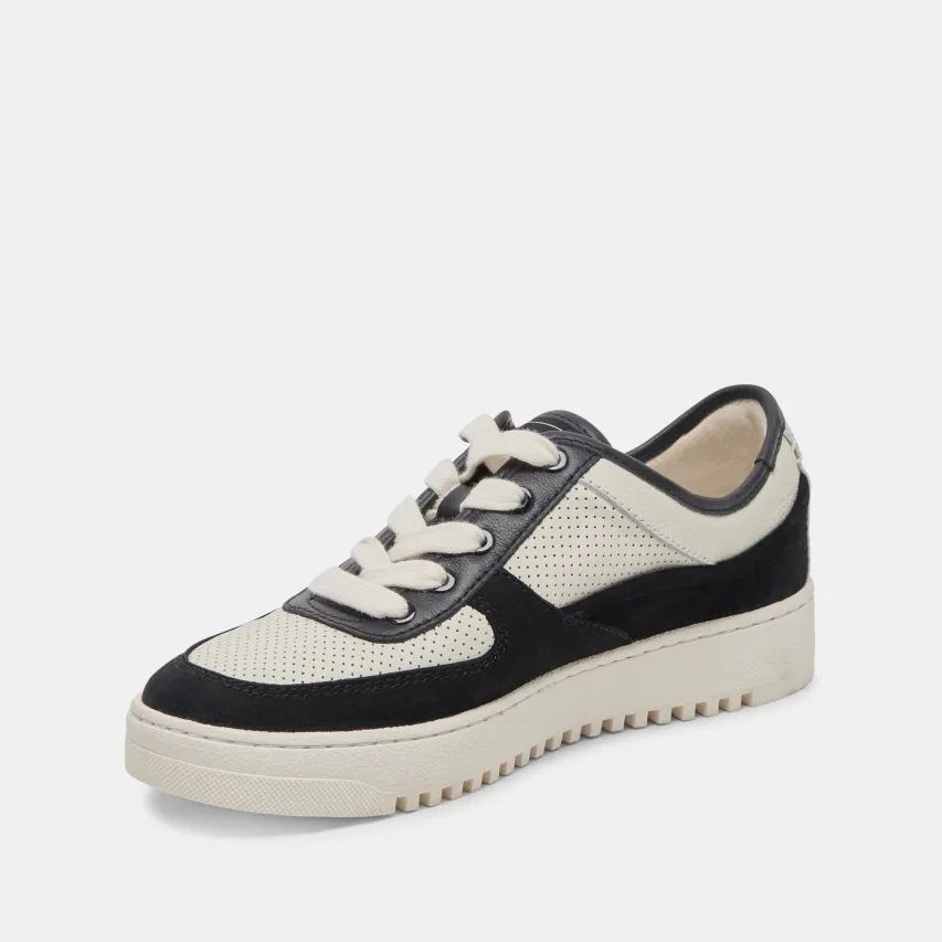 CYRIL SNEAKERS BLACK WHITE LEATHER^Dolce Vita Online