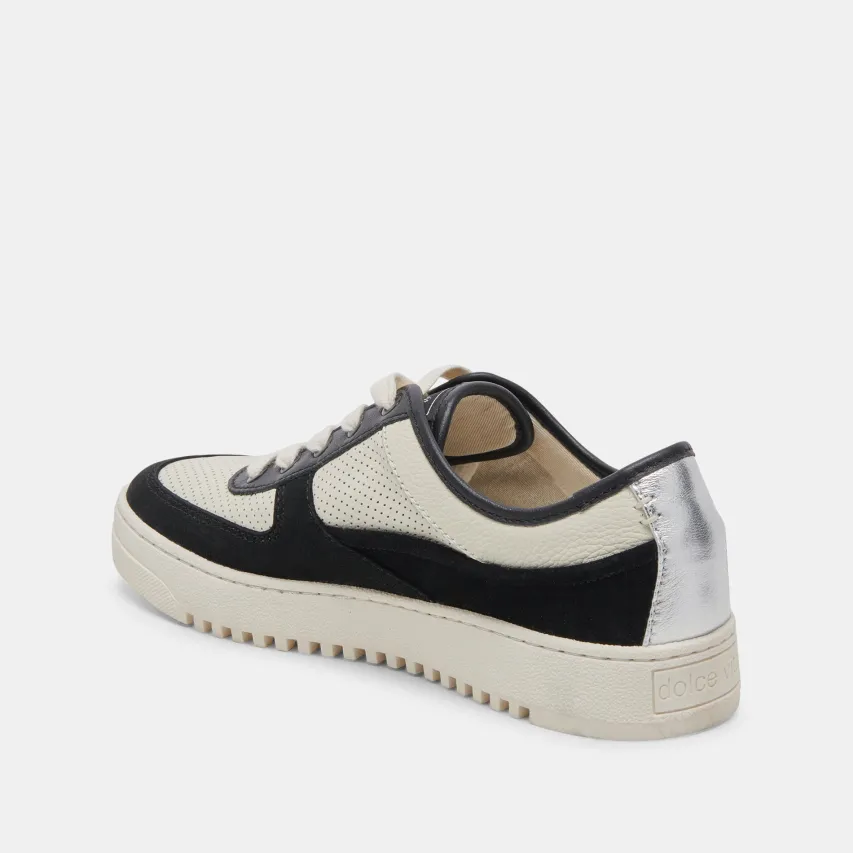 CYRIL SNEAKERS BLACK WHITE LEATHER^Dolce Vita Online