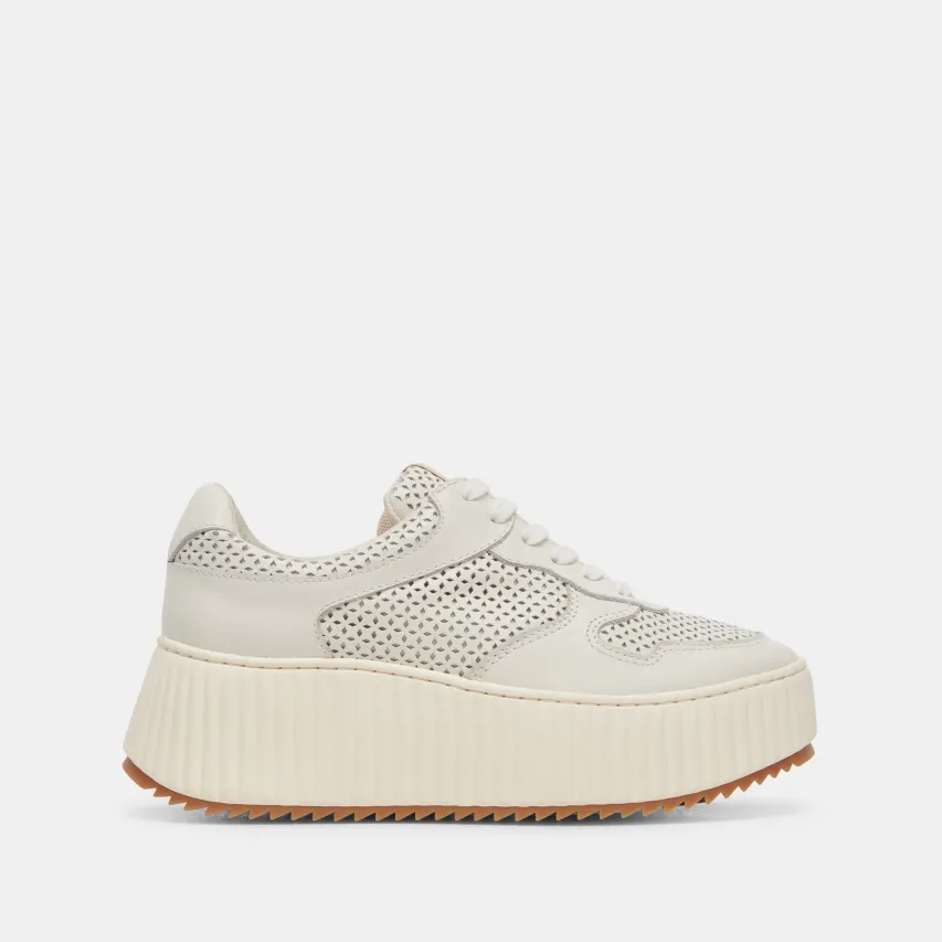 DAISHA SNEAKERS WHITE PERFORATED LEATHER^Dolce Vita Discount