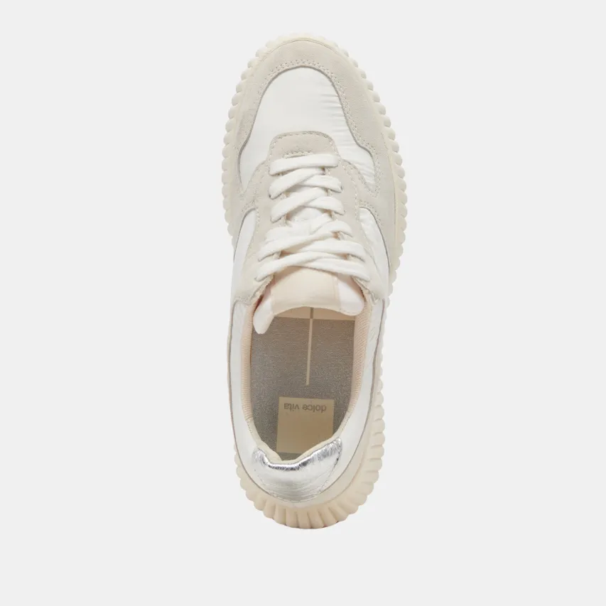 DAISHA SNEAKERS WHITE SILVER NYLON^Dolce Vita New