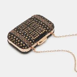 DAISY CLUTCH BLACK GOLD BEADED^Dolce Vita Outlet