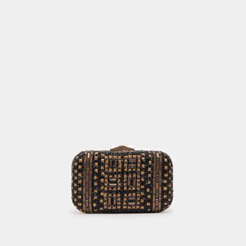 DAISY CLUTCH BLACK GOLD BEADED^Dolce Vita Outlet