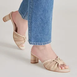 DALLIE HEELS NATURAL MULTI WOVEN^Dolce Vita New