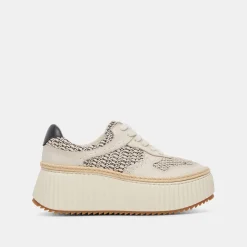 DANDI SNEAKERS BLACK NATURAL RAFFIA^Dolce Vita Online