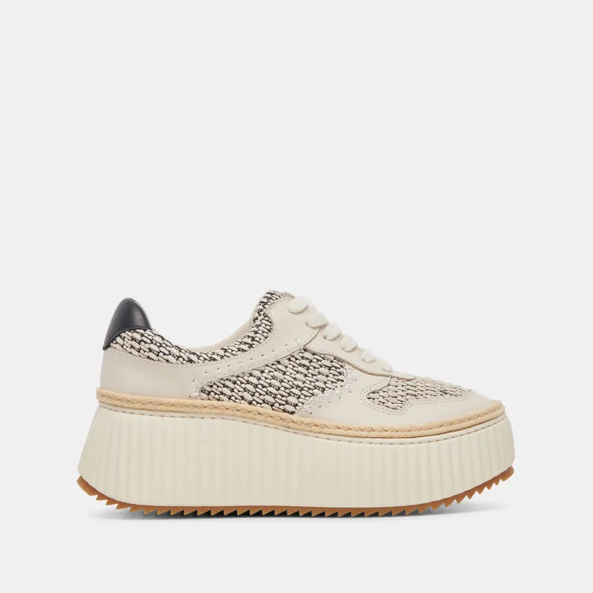 DANDI SNEAKERS BLACK NATURAL RAFFIA^Dolce Vita Online