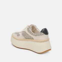 DANDI SNEAKERS BLACK NATURAL RAFFIA^Dolce Vita Online