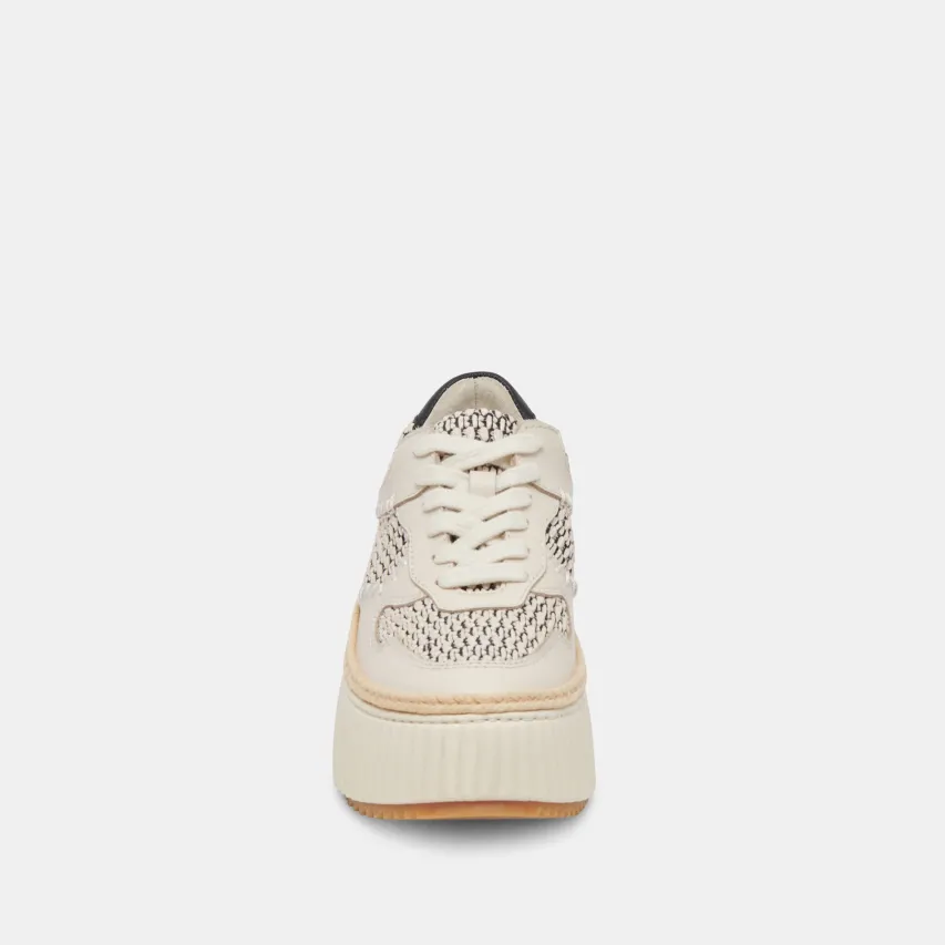 DANDI SNEAKERS BLACK NATURAL RAFFIA^Dolce Vita Online