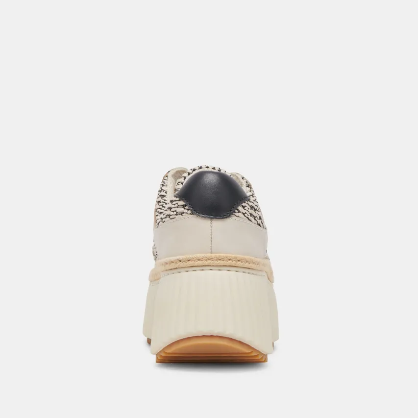DANDI SNEAKERS BLACK NATURAL RAFFIA^Dolce Vita Online