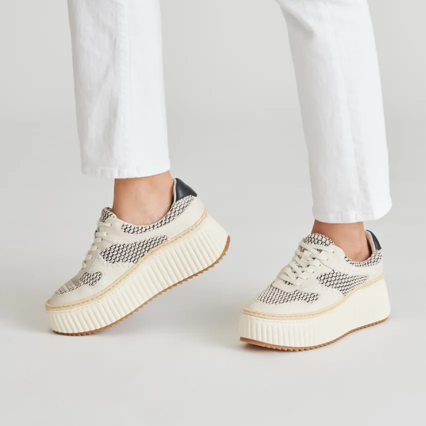 DANDI SNEAKERS BLACK NATURAL RAFFIA^Dolce Vita Online