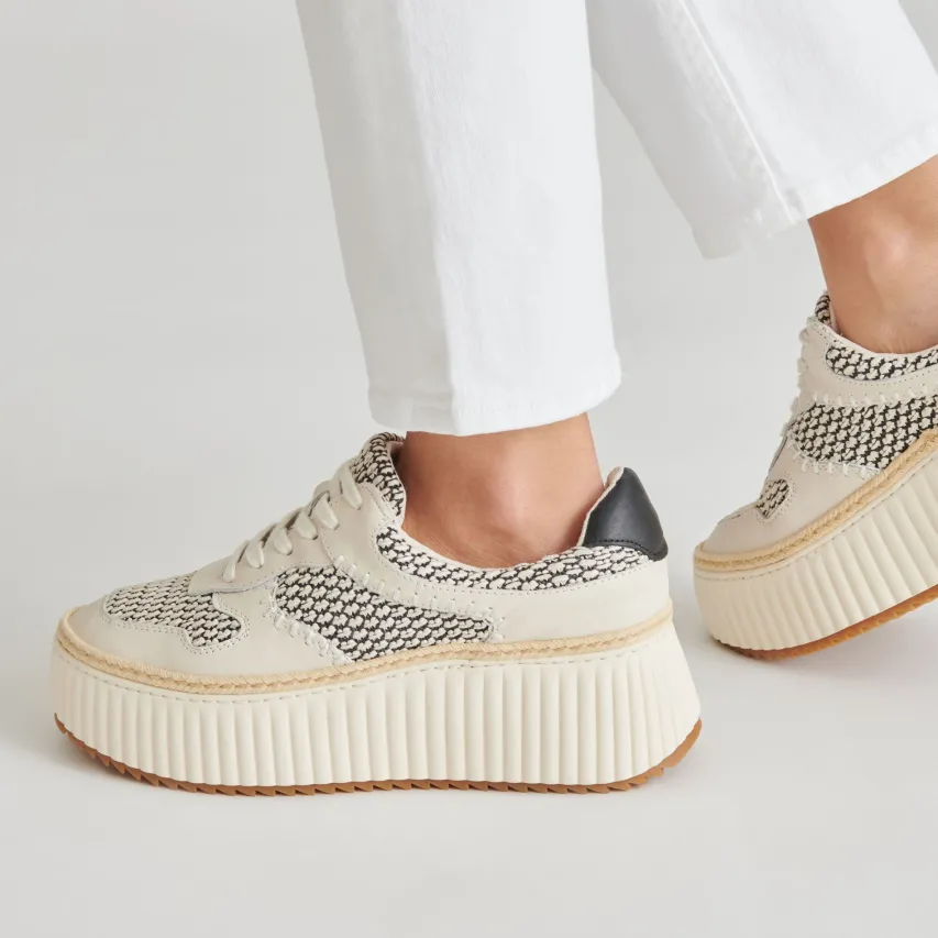 DANDI SNEAKERS BLACK NATURAL RAFFIA^Dolce Vita Online