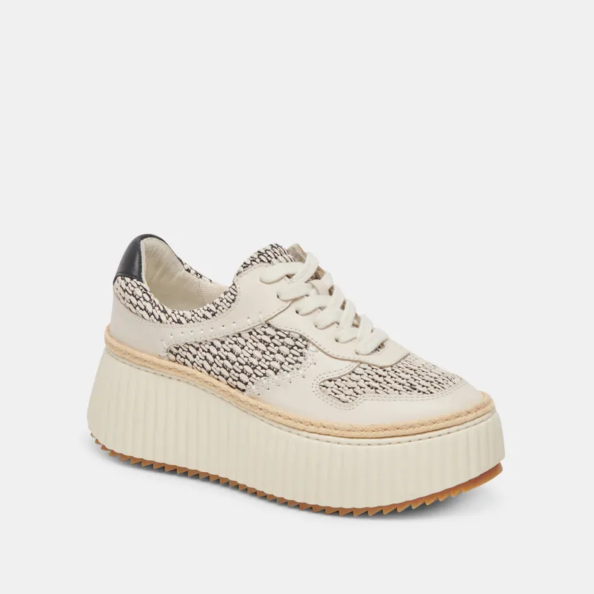 DANDI SNEAKERS BLACK NATURAL RAFFIA^Dolce Vita Online