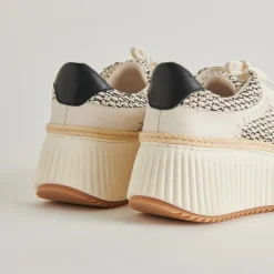 DANDI SNEAKERS BLACK NATURAL RAFFIA^Dolce Vita Online