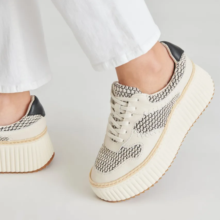DANDI SNEAKERS BLACK NATURAL RAFFIA^Dolce Vita Online